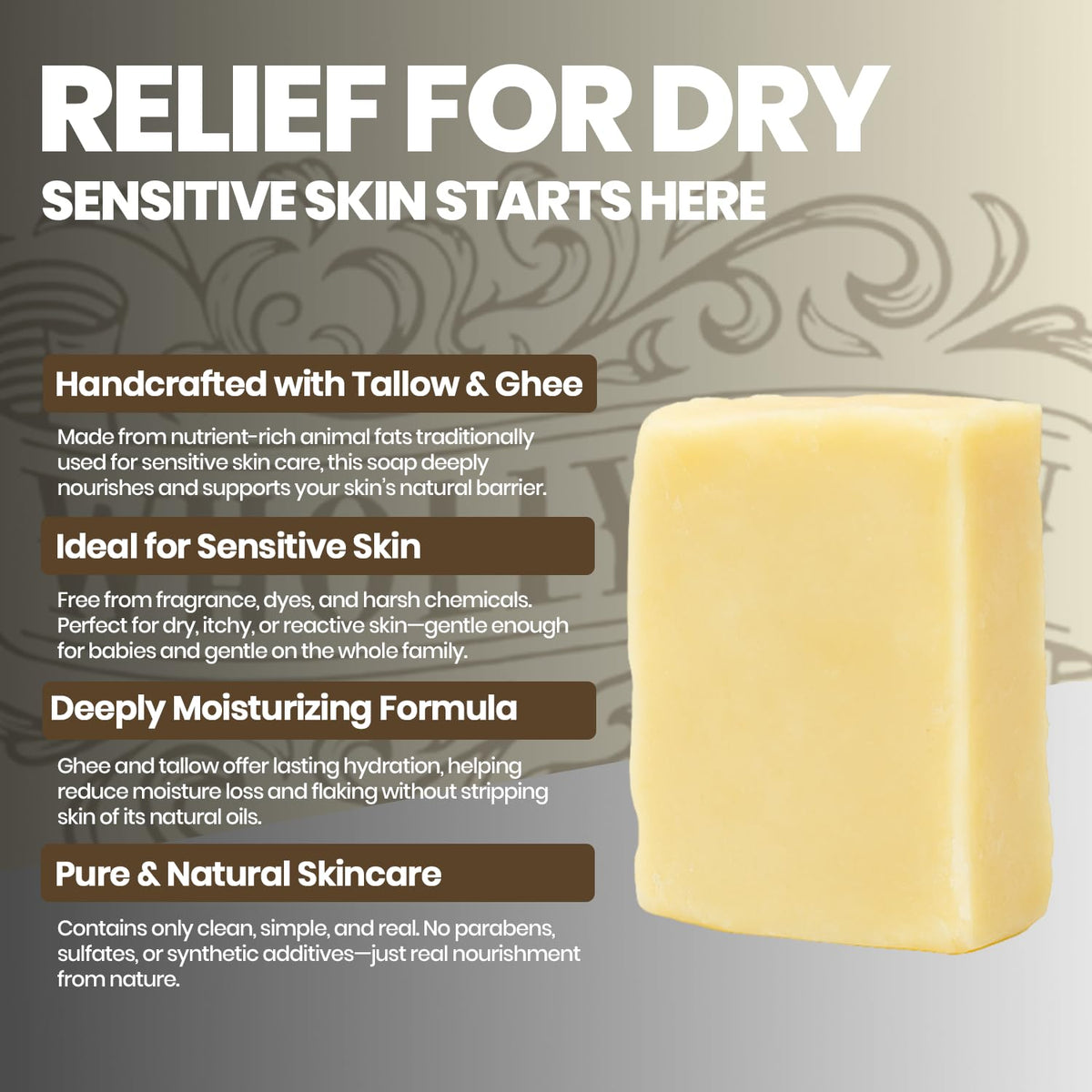 Natural handmade body soap bar with plant-based ingredients