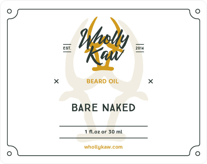 Bare Naked Unscented Beard Oil, Argan + Jojoba