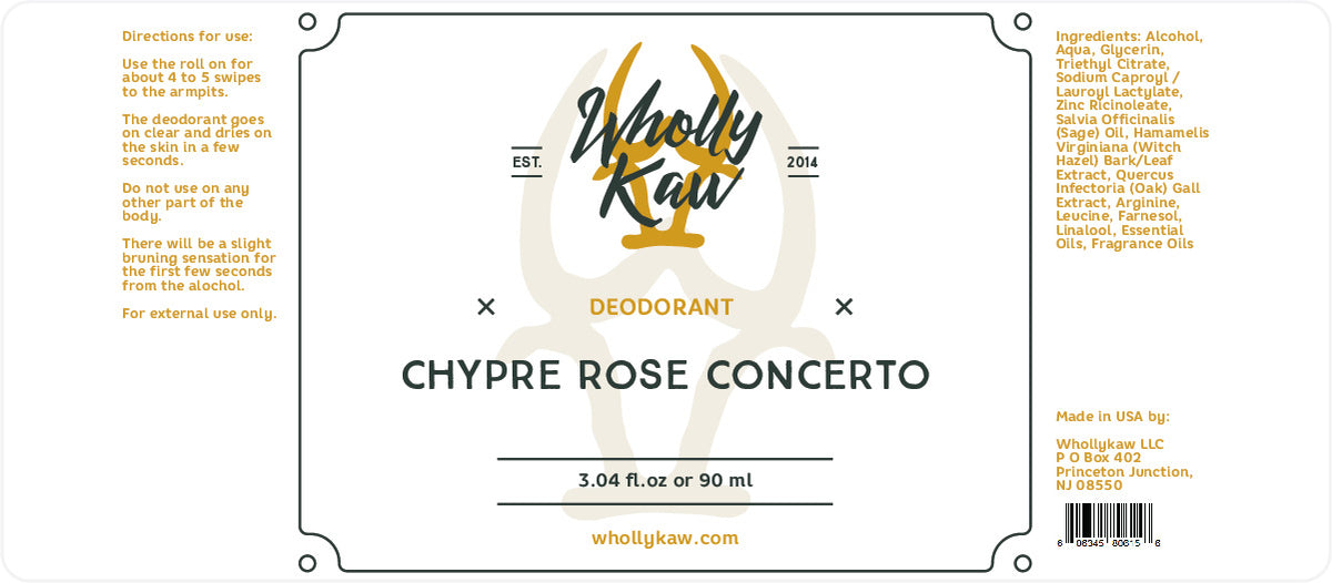 Aluminum-Free Deodorant - Chypre Rose Concerto