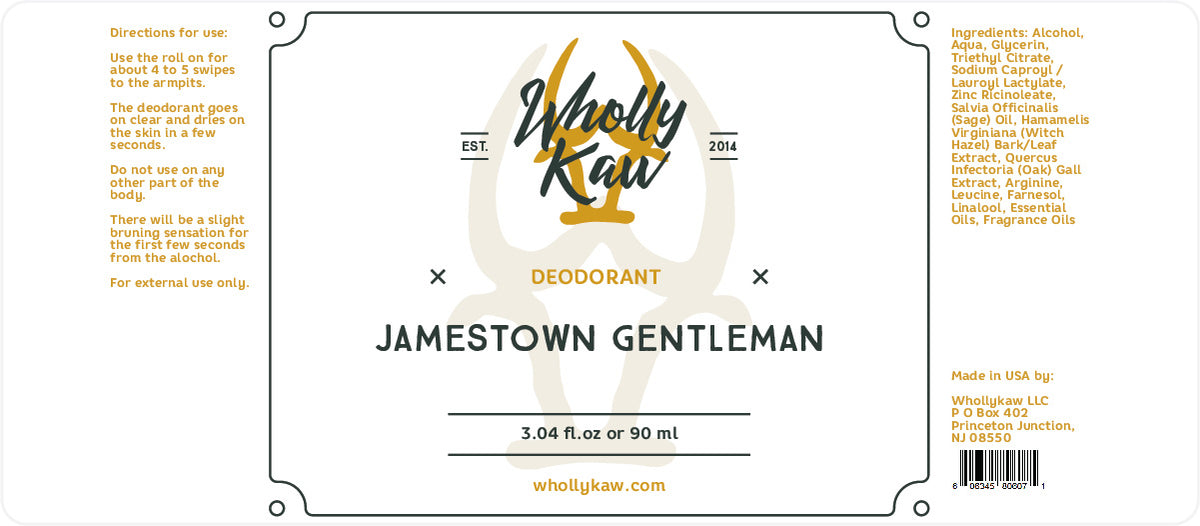 Aluminum-Free Deodorant - Jamestown Gentleman