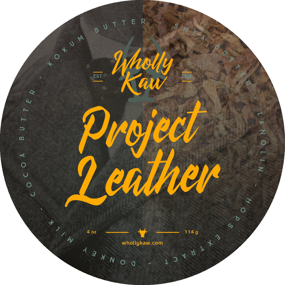 Project Leather Shaving Soap, Tallow + Vegan