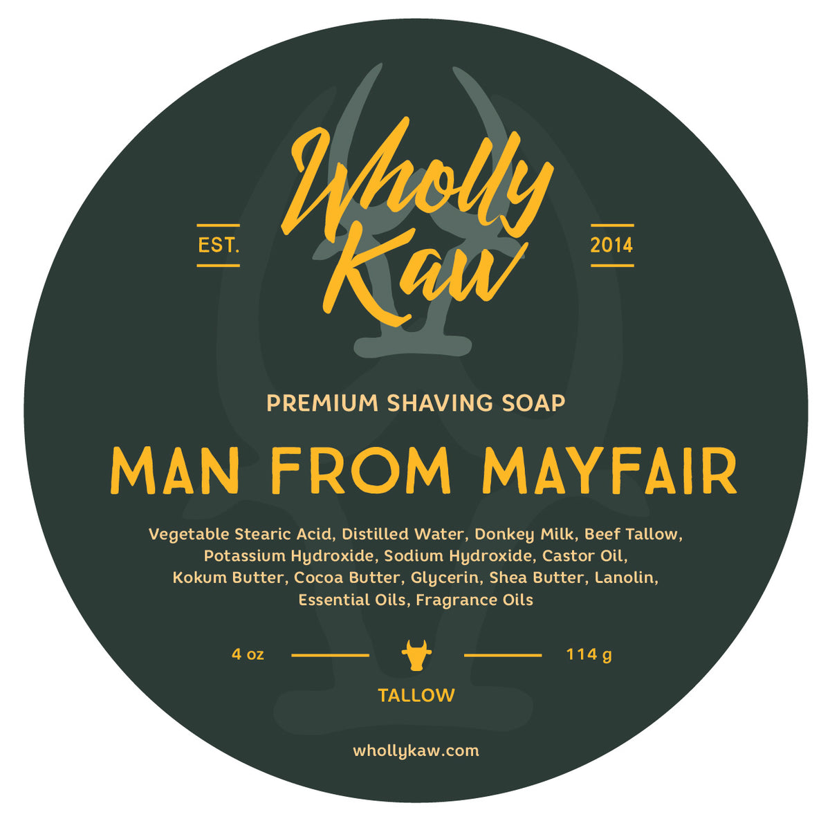 Man from Mayfair Shaving Soap, Tallow + Vegan
