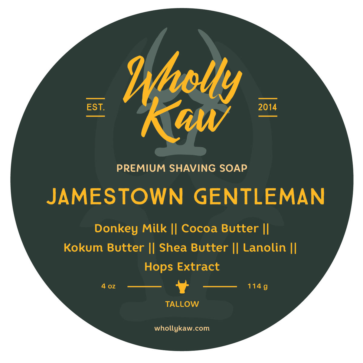 Jamestown Gentleman Shaving Soap, Tallow + Vegan