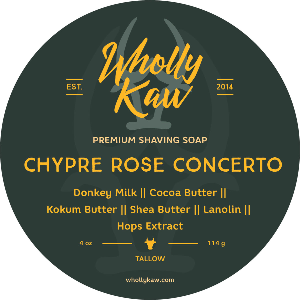 Chypre Rose Concerto Shaving Soap, Tallow/Vegan