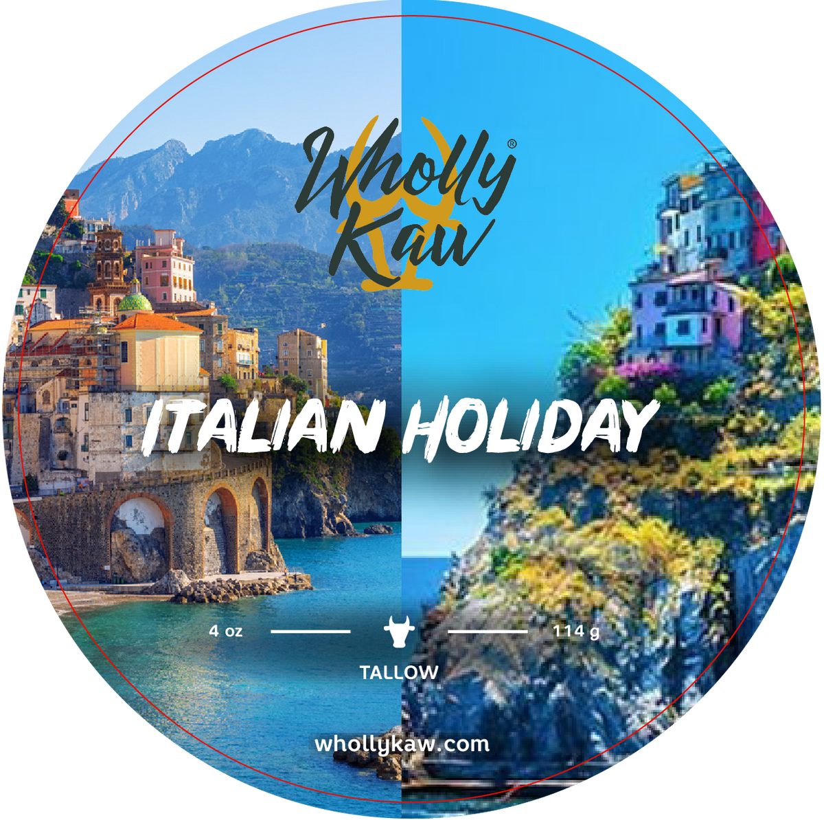 Italian Holiday Shaving Soap, Tallow + Vegan